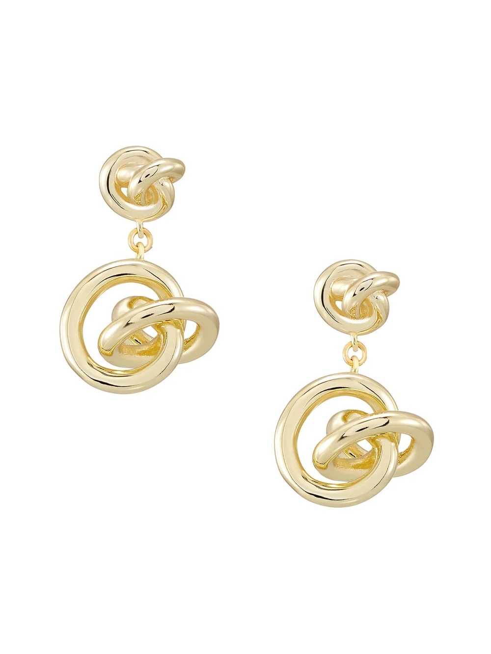 Kendra Scott Presleigh Love Knot Drop Earrings Gold Metal NWT